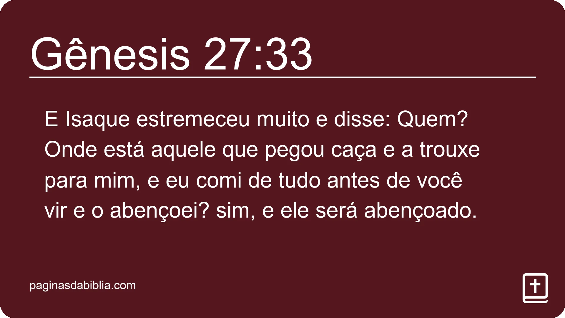 Gênesis 27:33