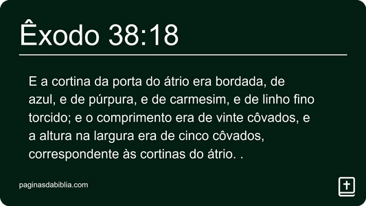 Êxodo 38:18