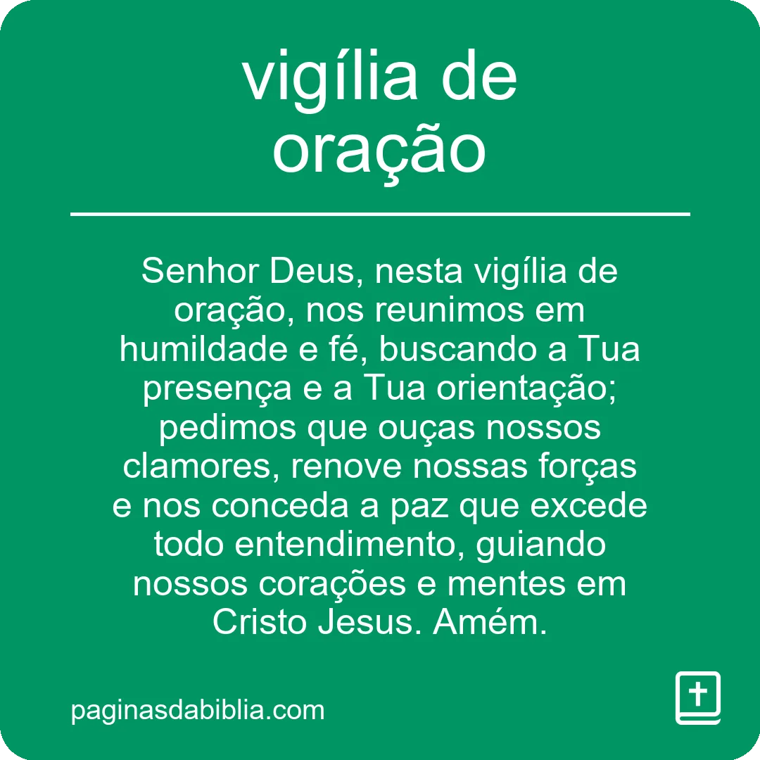 vigília de oração