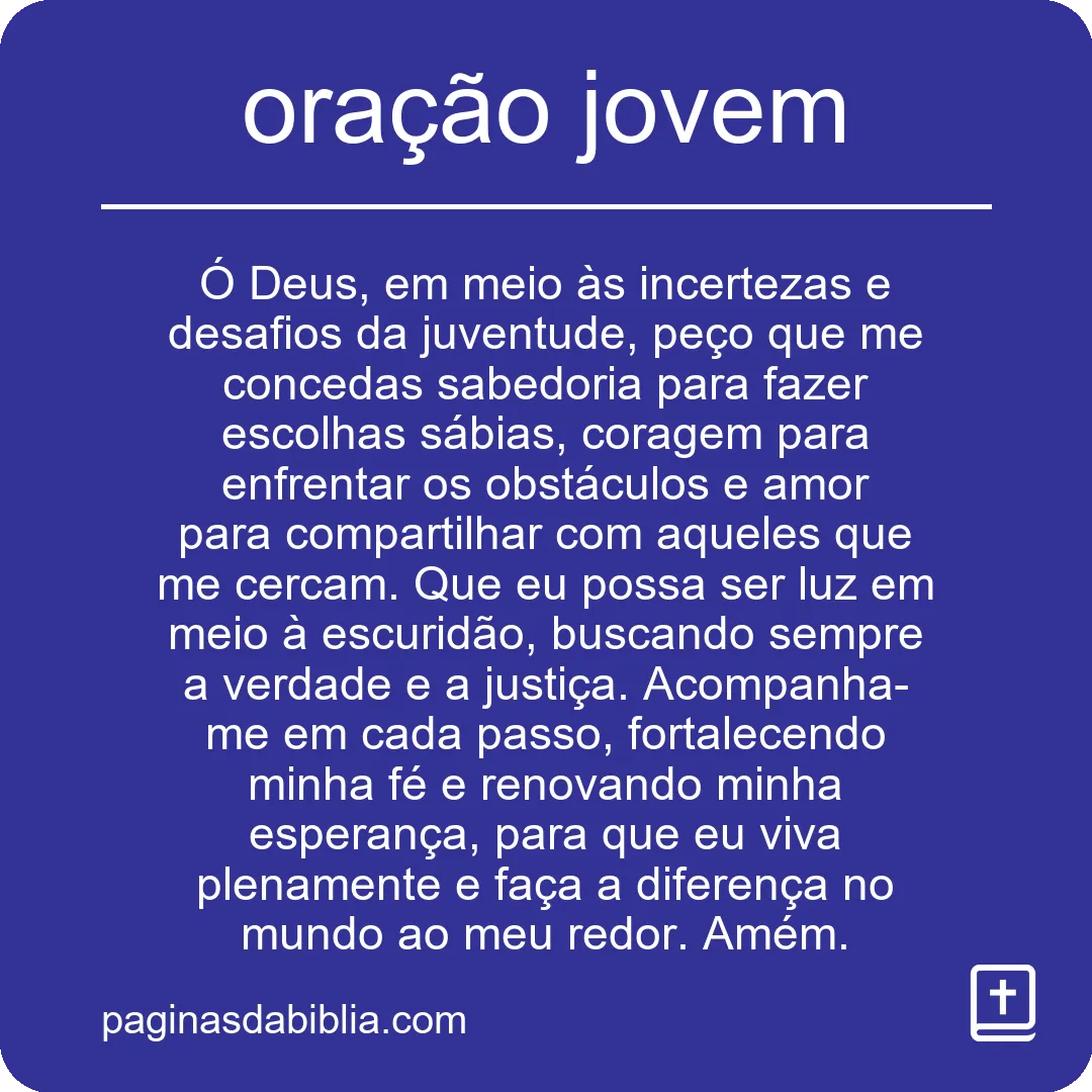 oração jovem