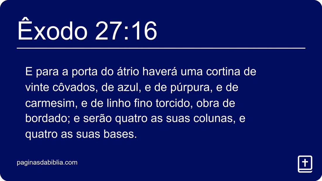 Êxodo 27:16