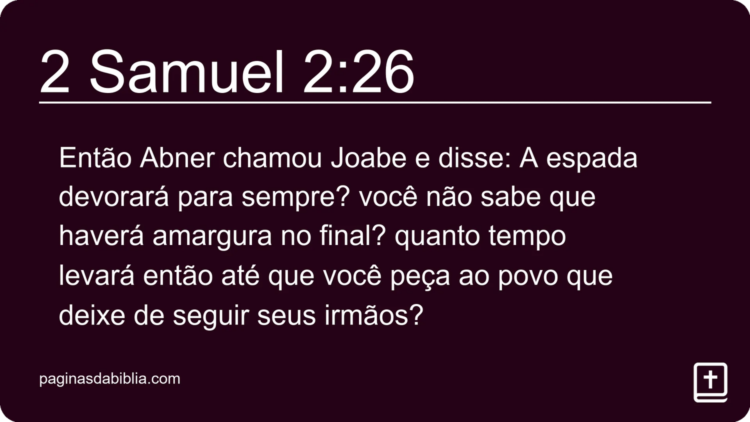 2 Samuel 2:26