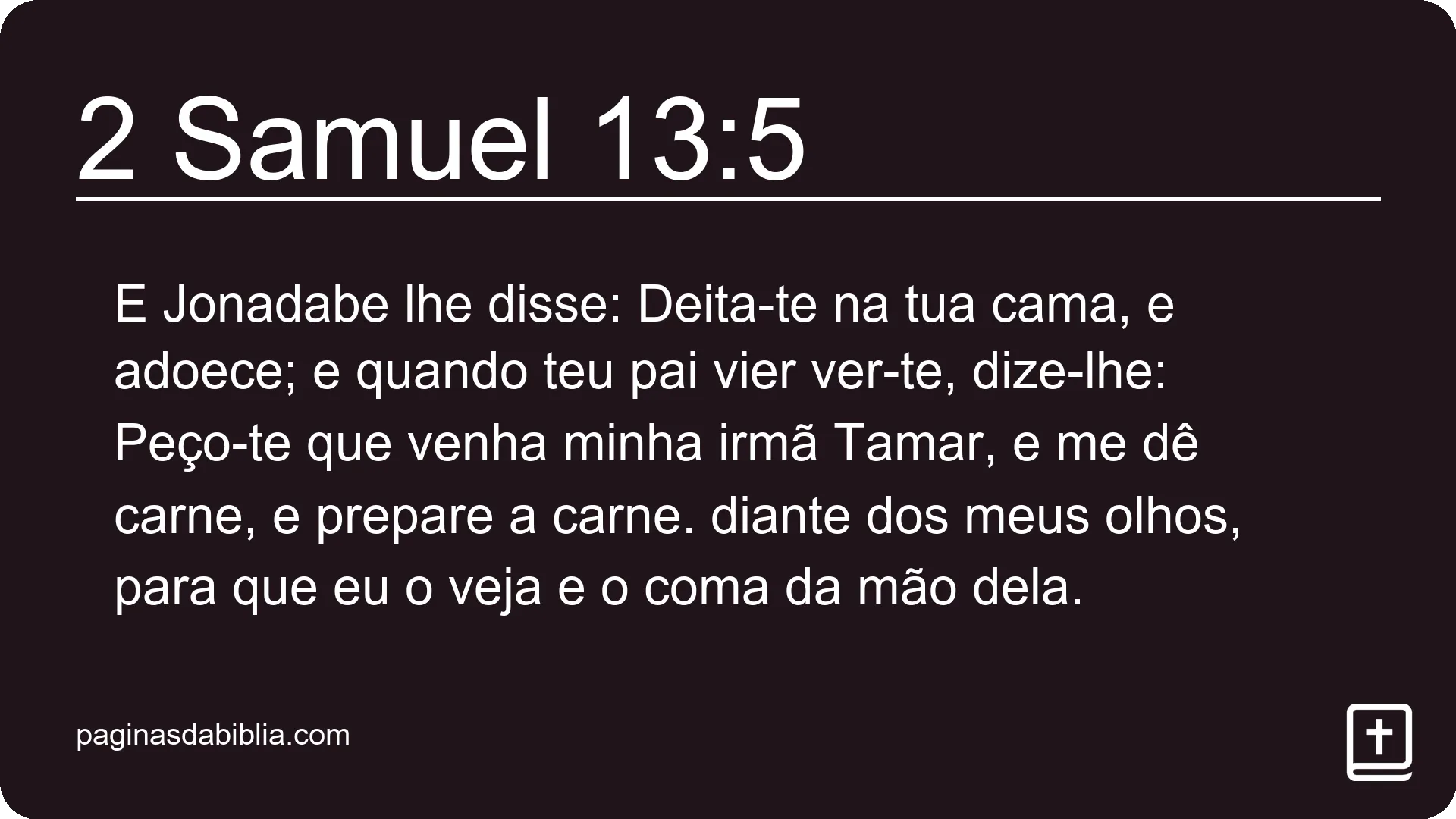 2 Samuel 13:5