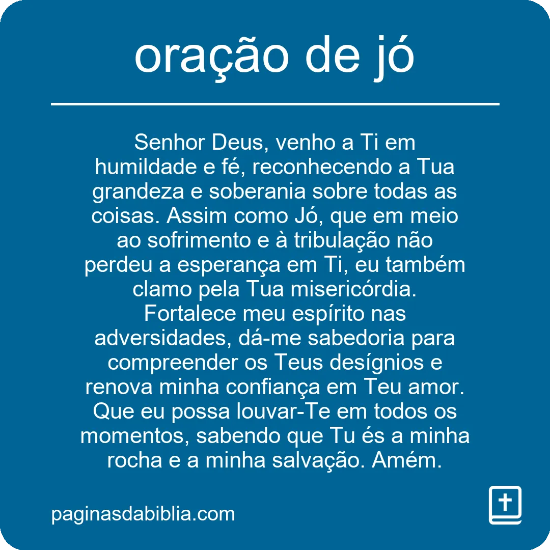 oração de jó