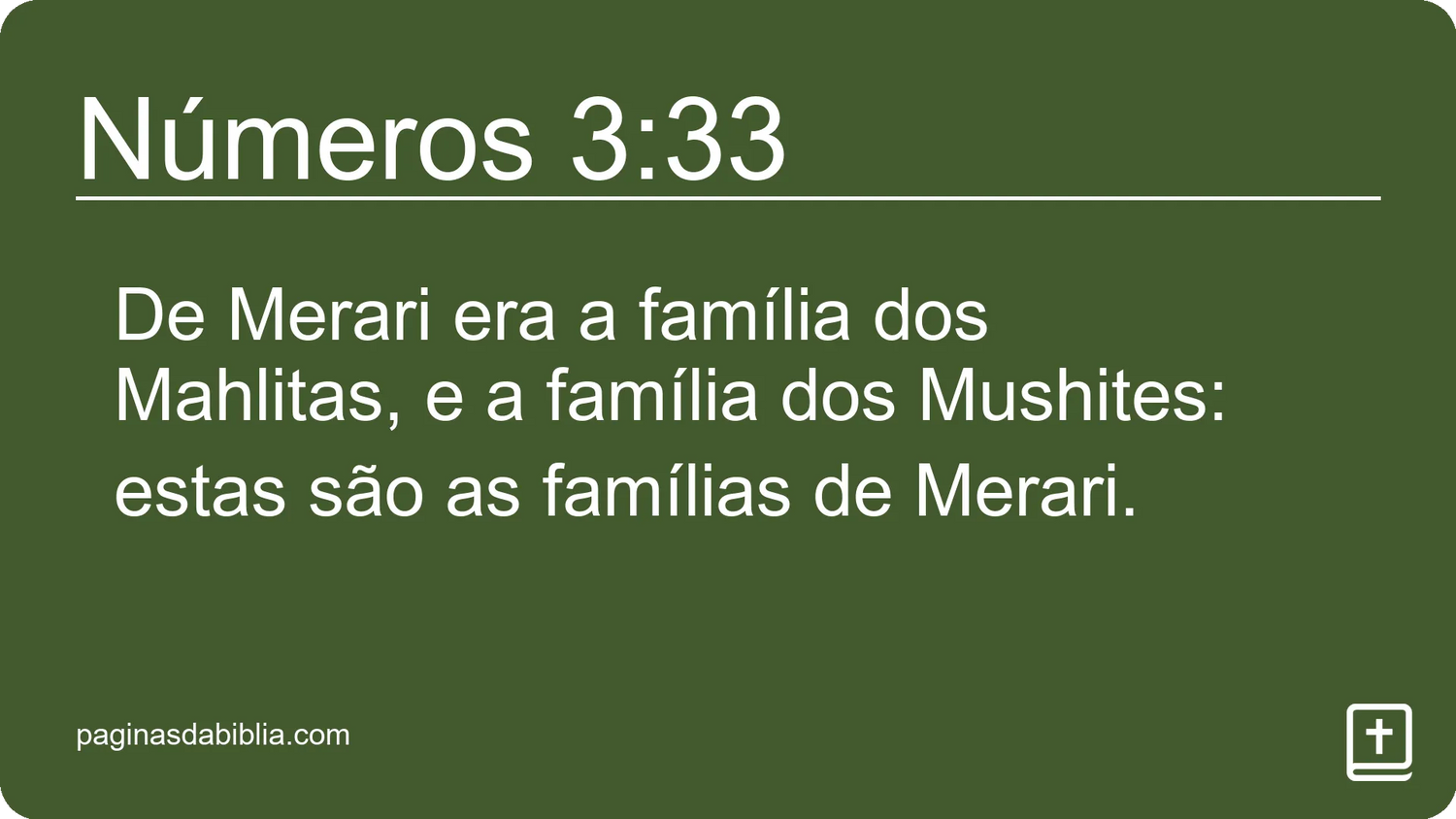 Números 3:33