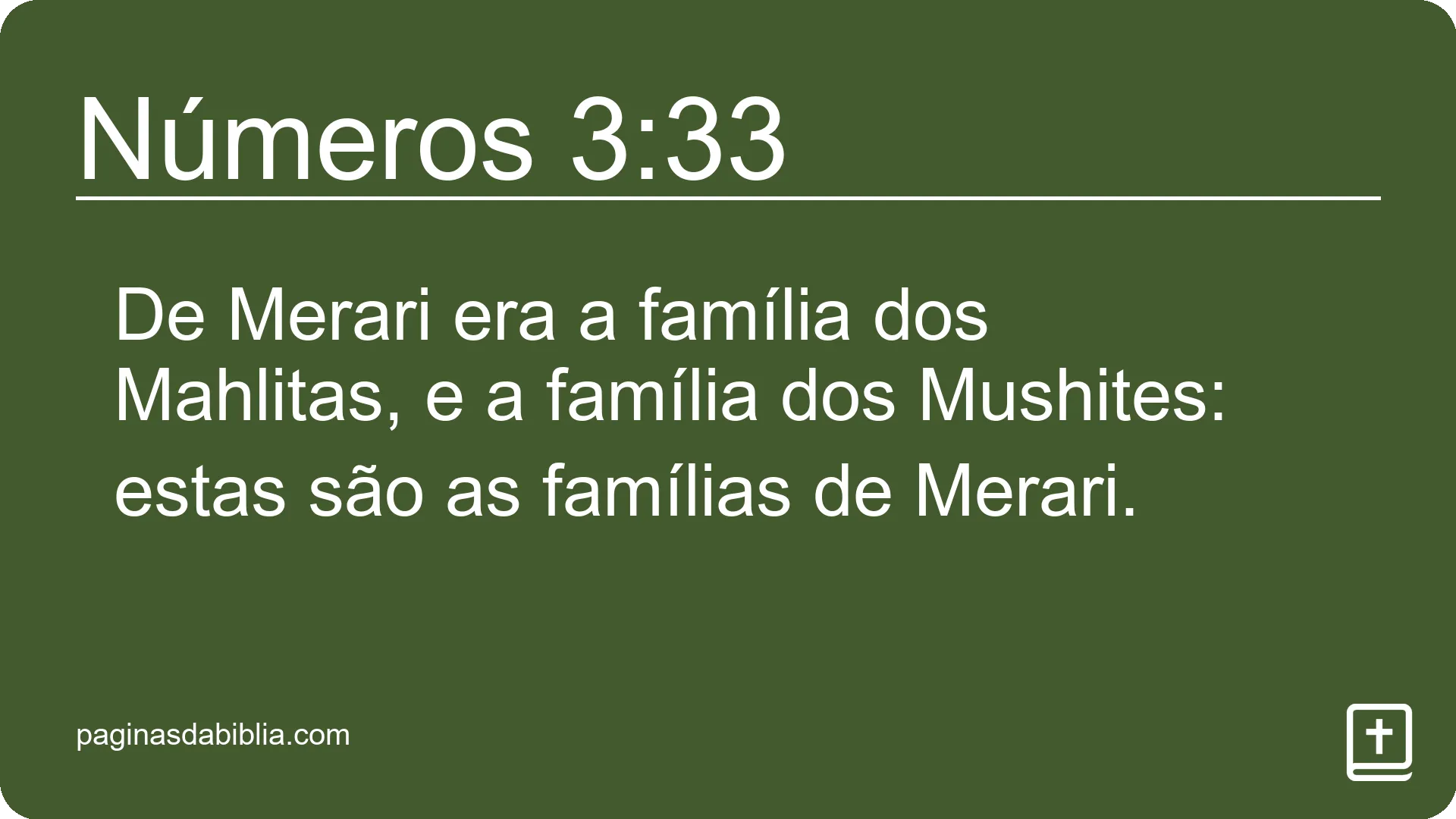 Números 3:33