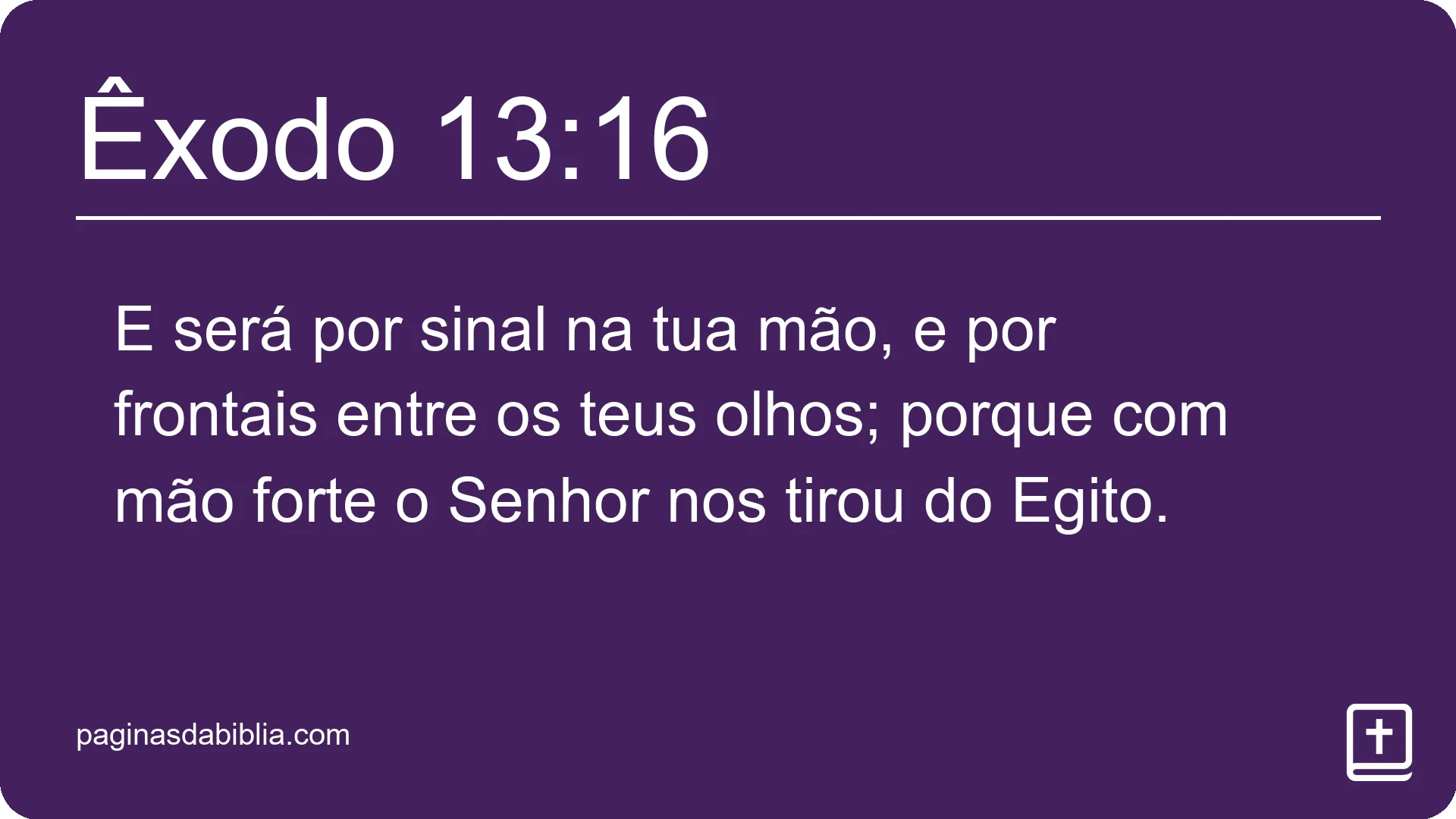 Êxodo 13:16