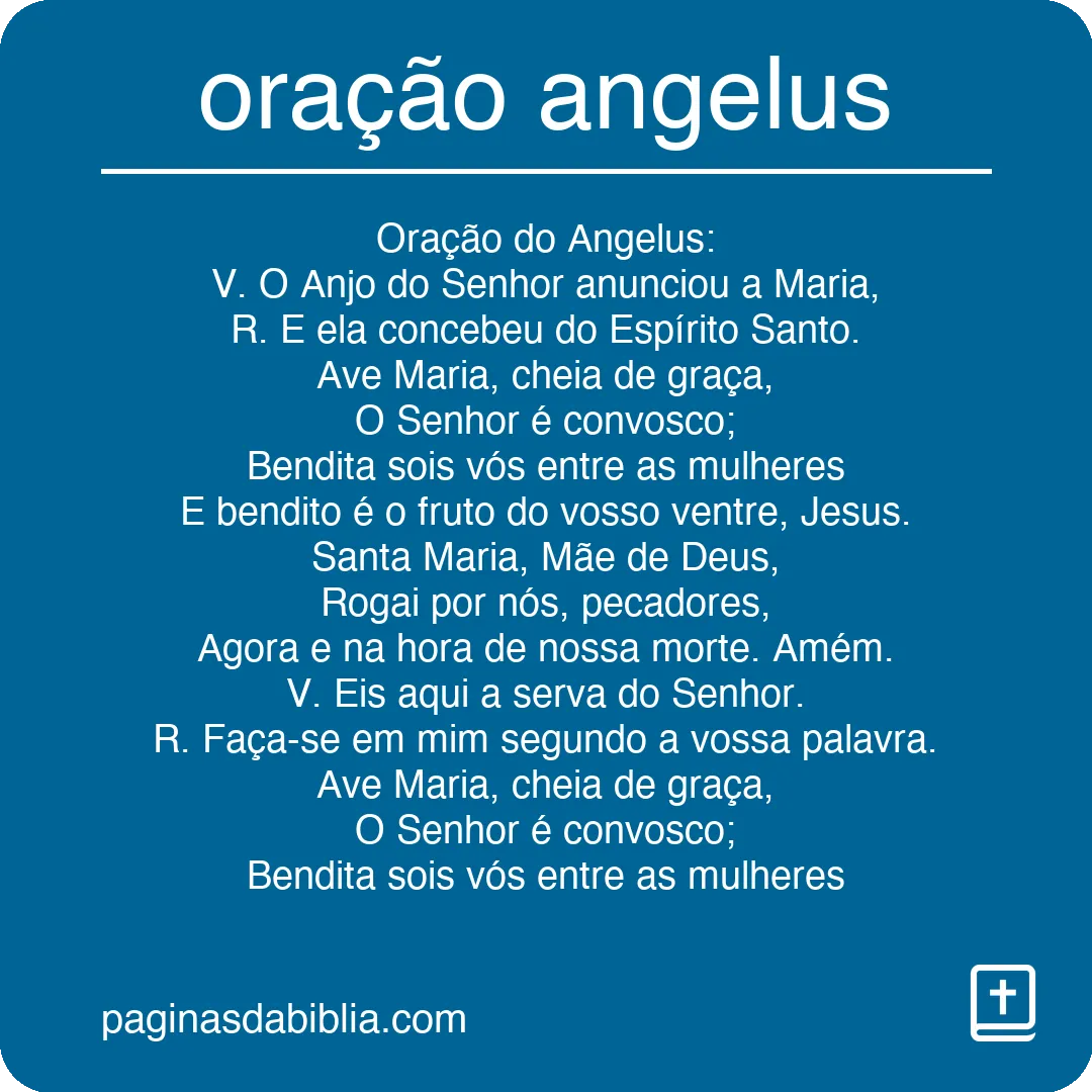 oração angelus