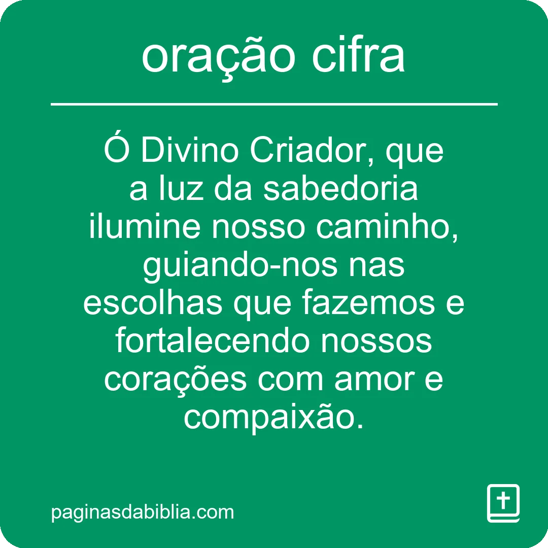 oração cifra