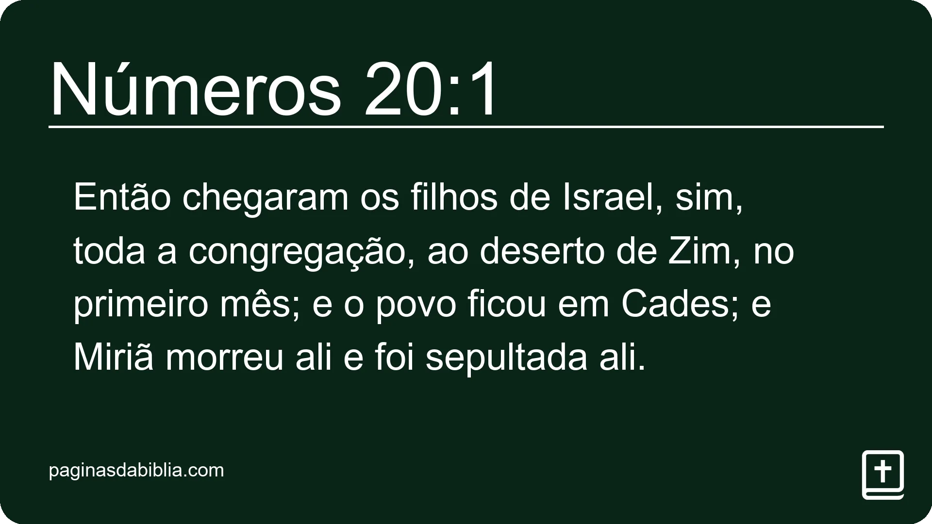 Números 20:1