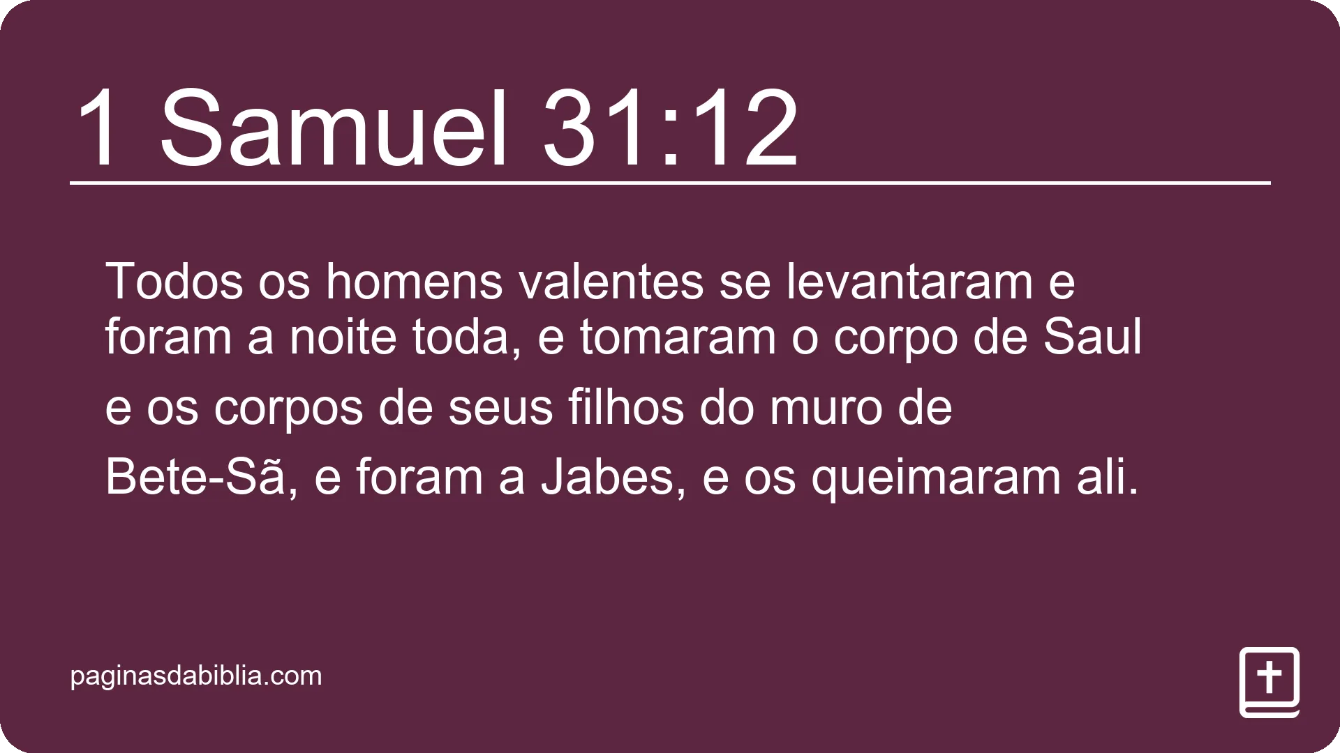 1 Samuel 31:12