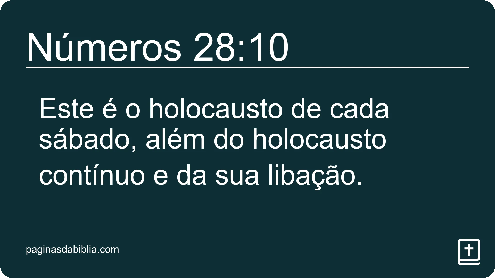 Números 28:10