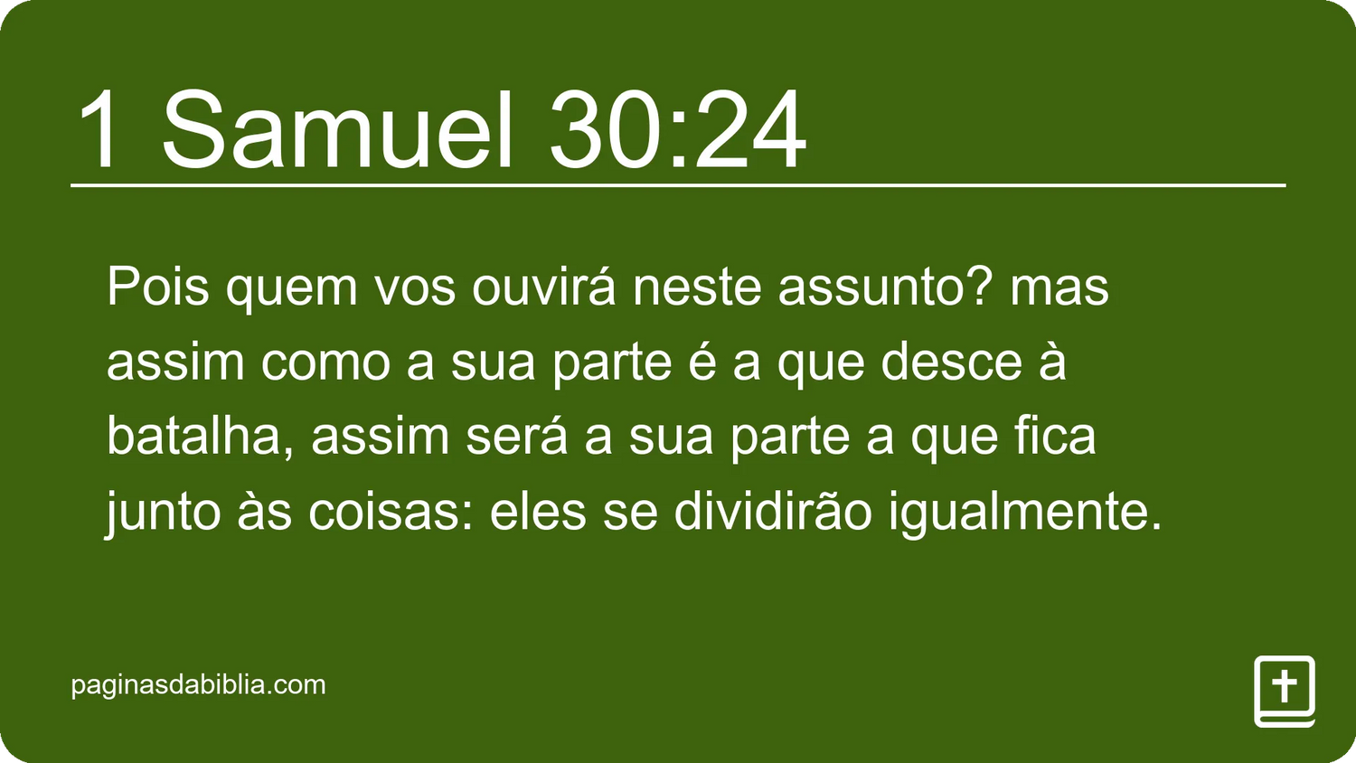 1 Samuel 30:24