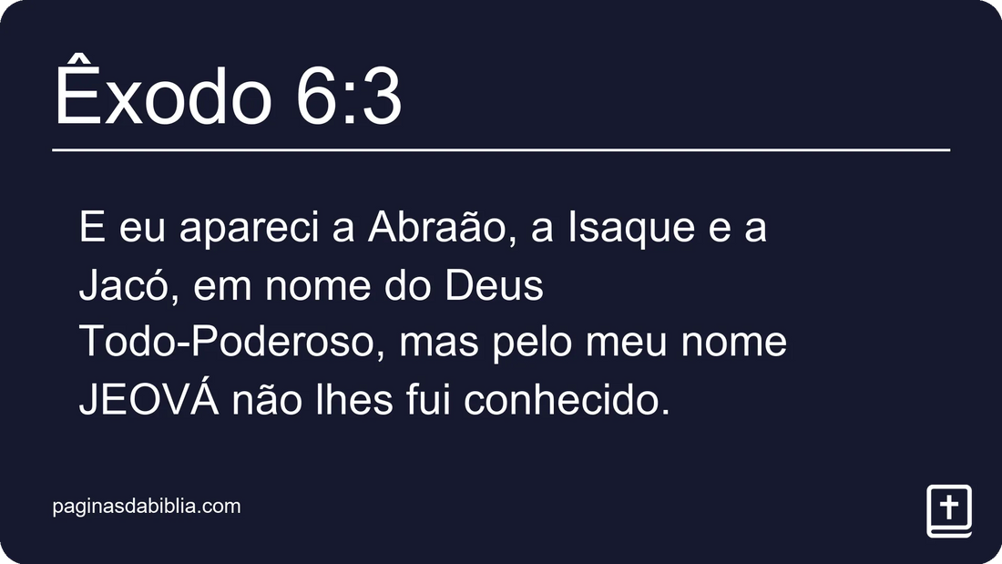 Êxodo 6:3