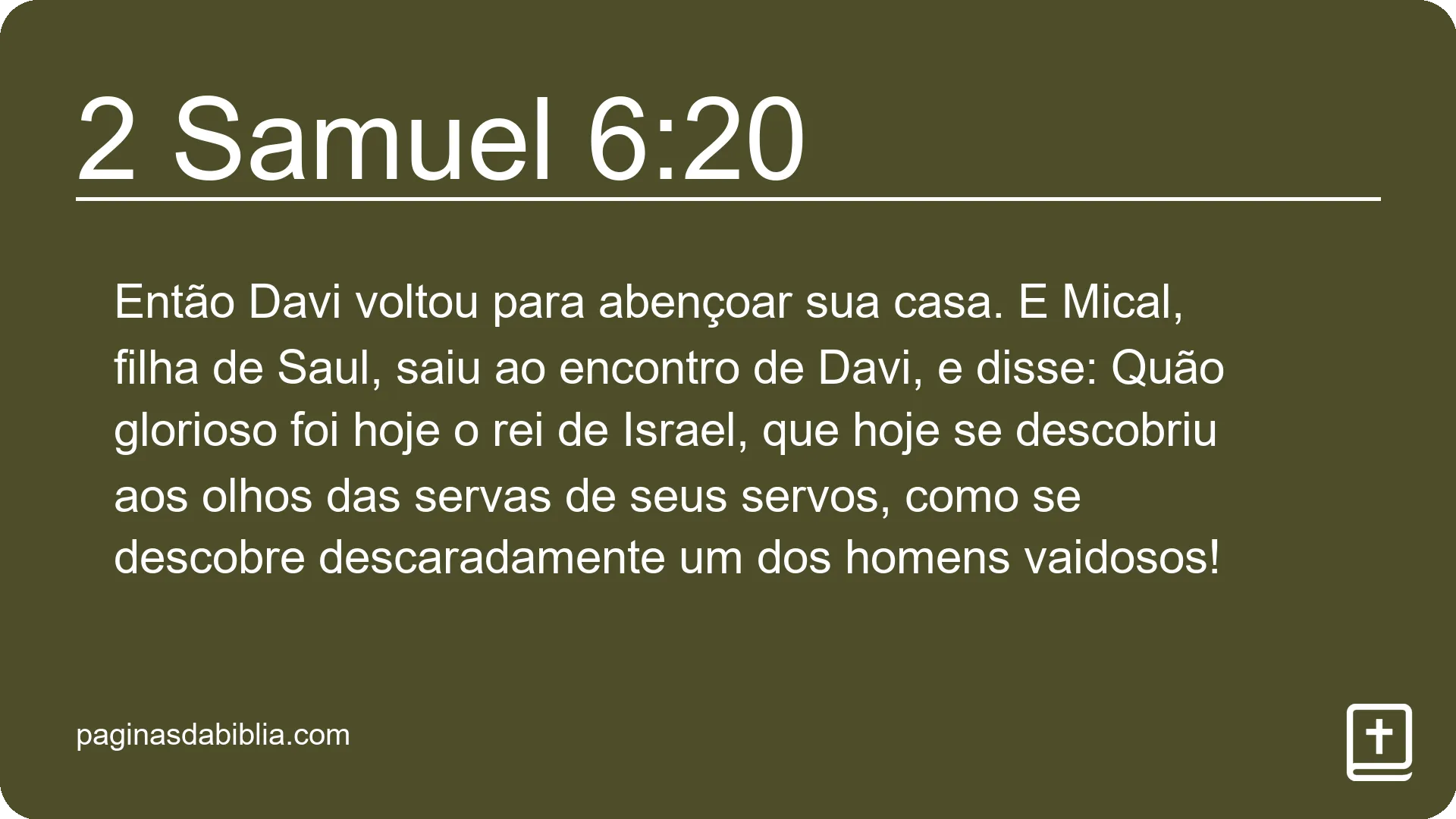 2 Samuel 6:20