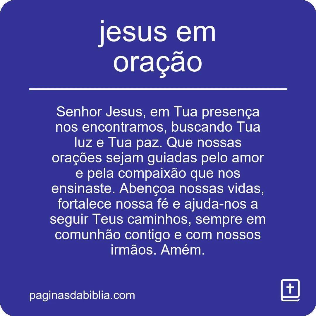 jesus em oração