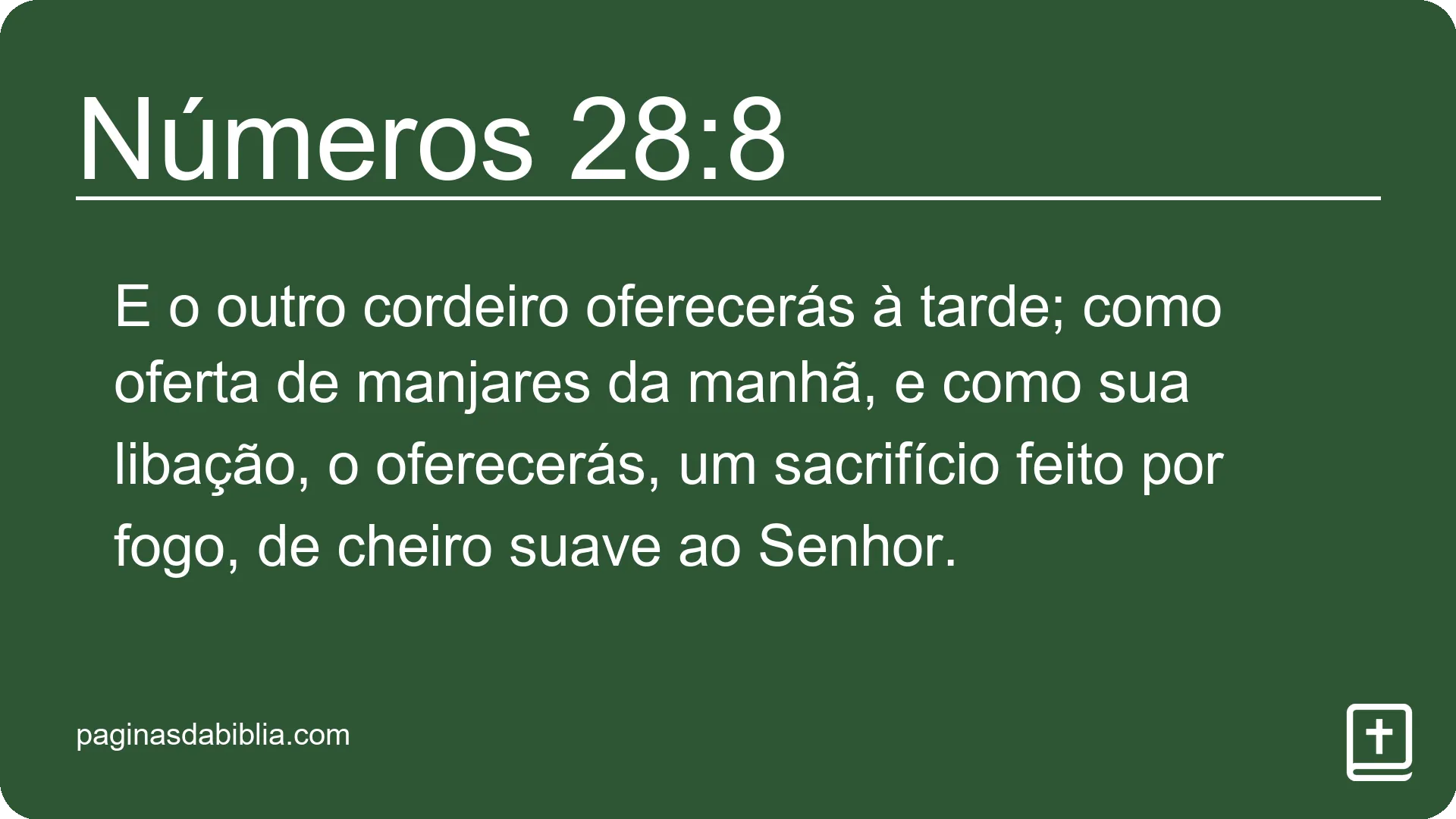 Números 28:8