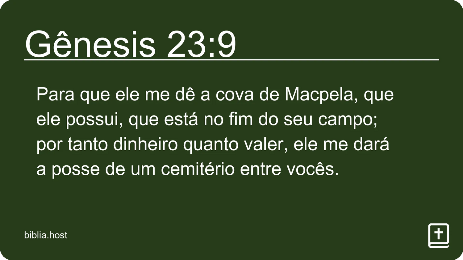 Gênesis 23:9