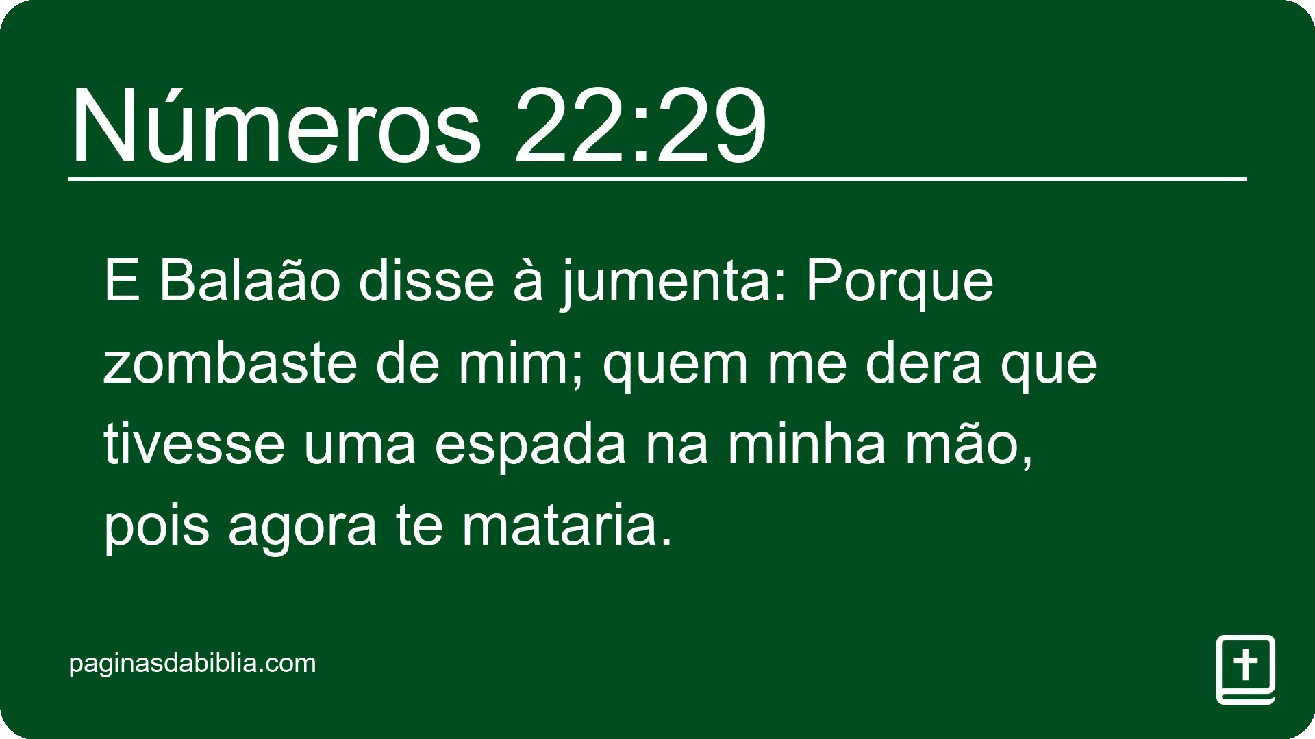 Números 22:29