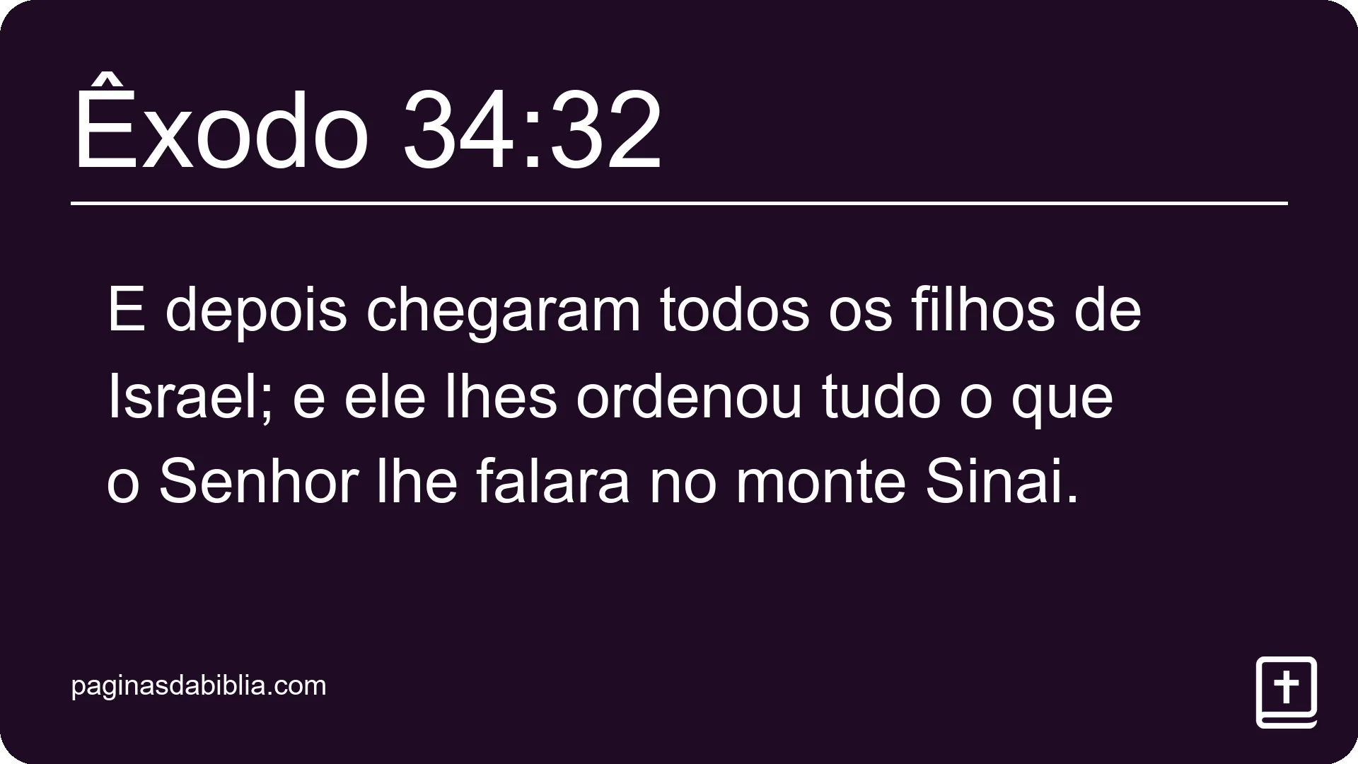 Êxodo 34:32