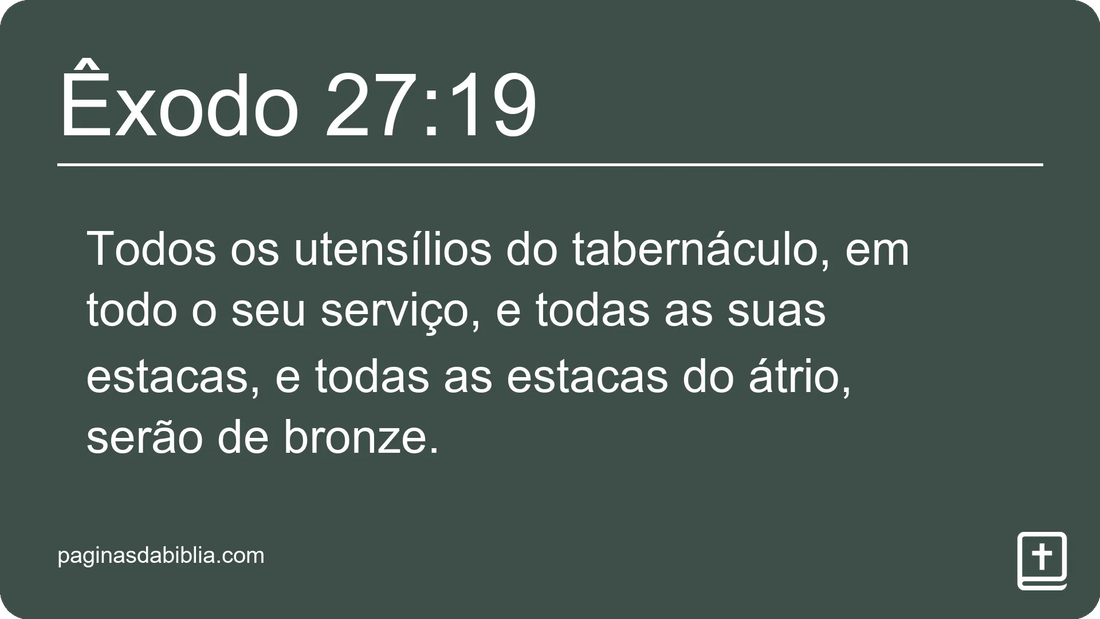 Êxodo 27:19