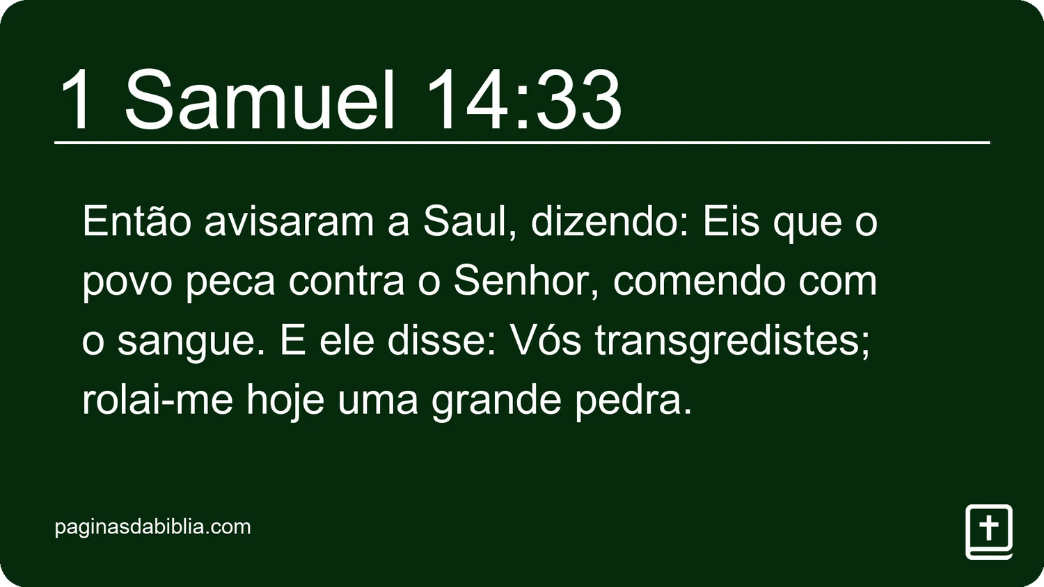 1 Samuel 14:33