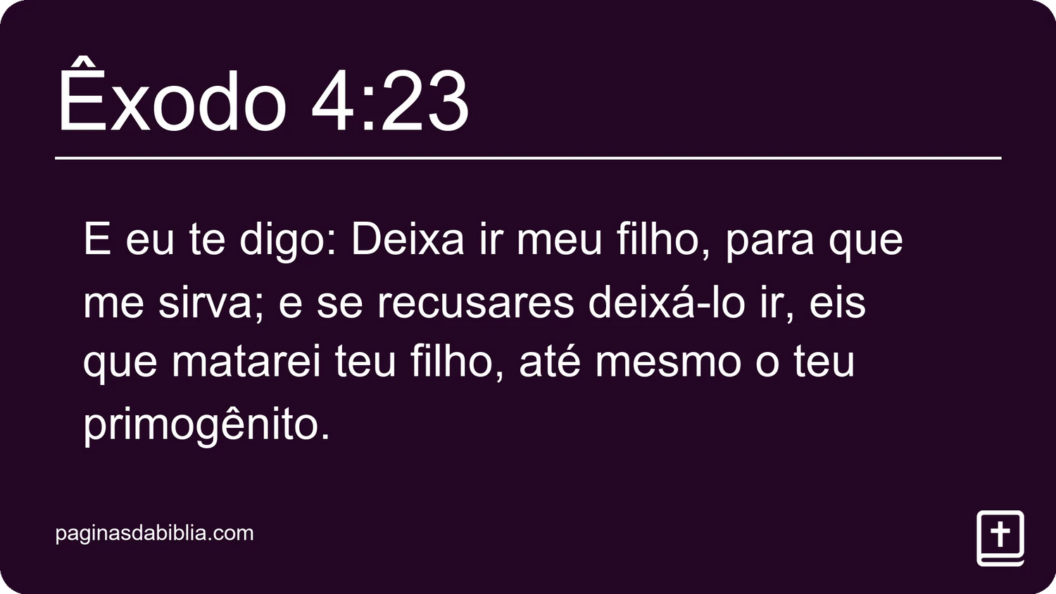 Êxodo 4:23