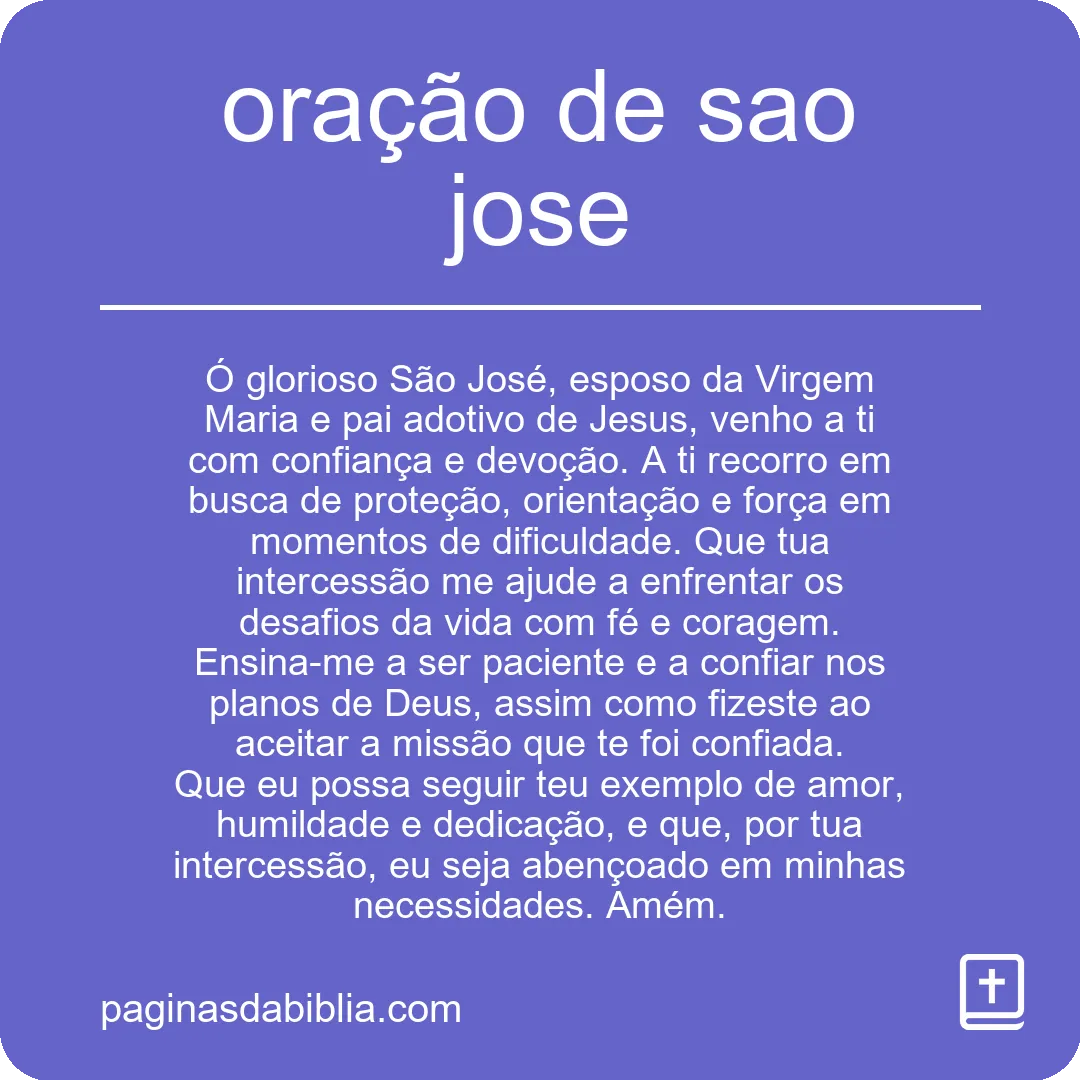 oração de sao jose