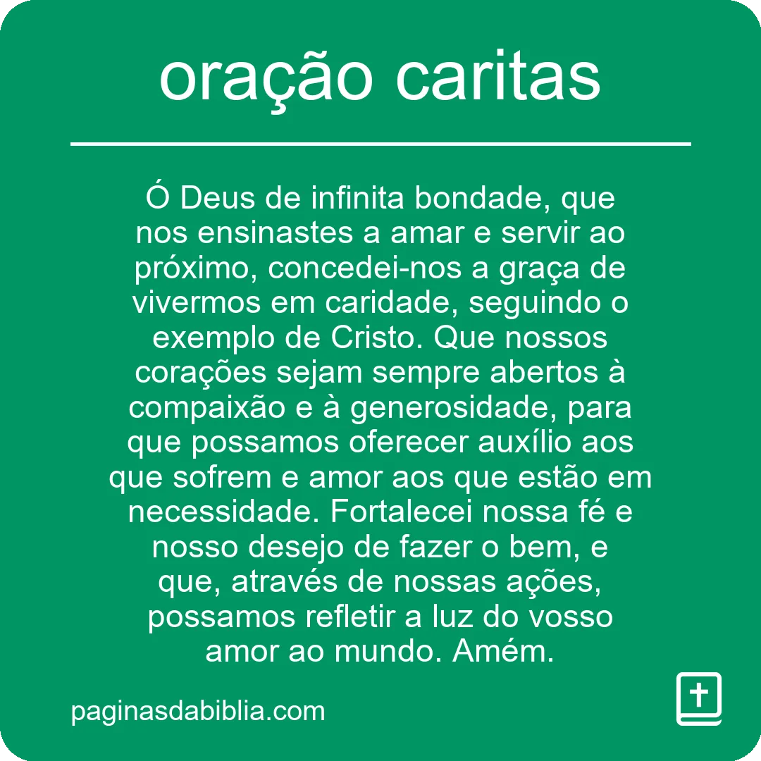 oração caritas