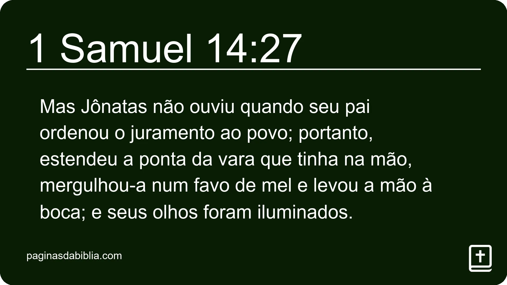 1 Samuel 14:27