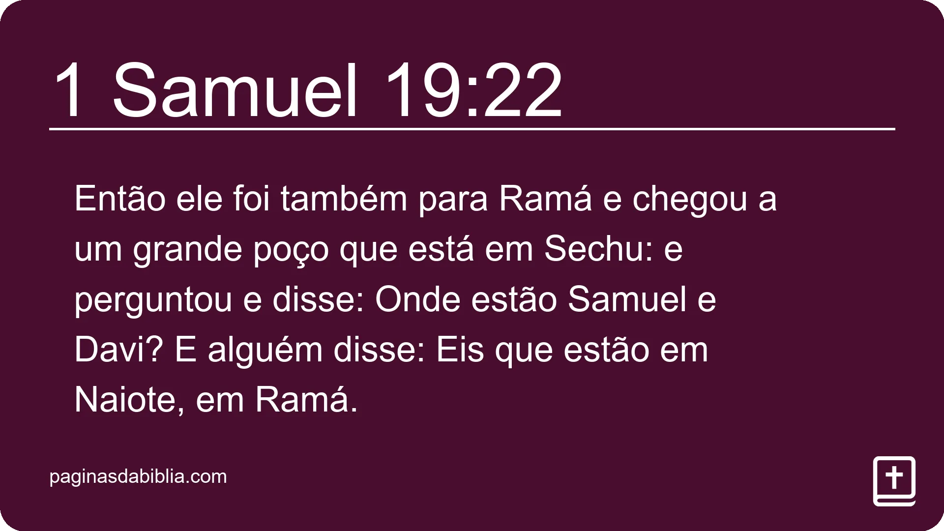 1 Samuel 19:22