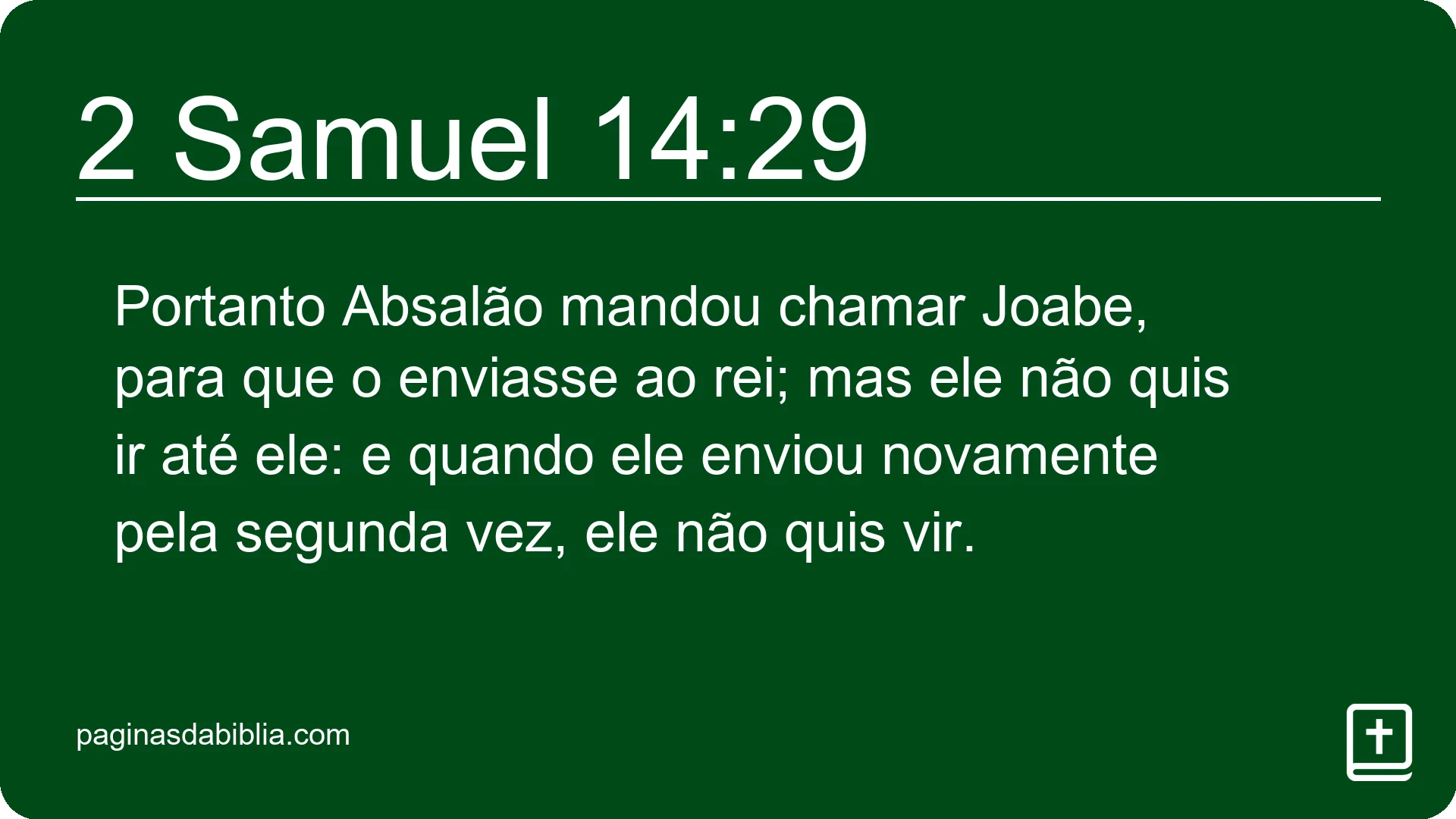 2 Samuel 14:29