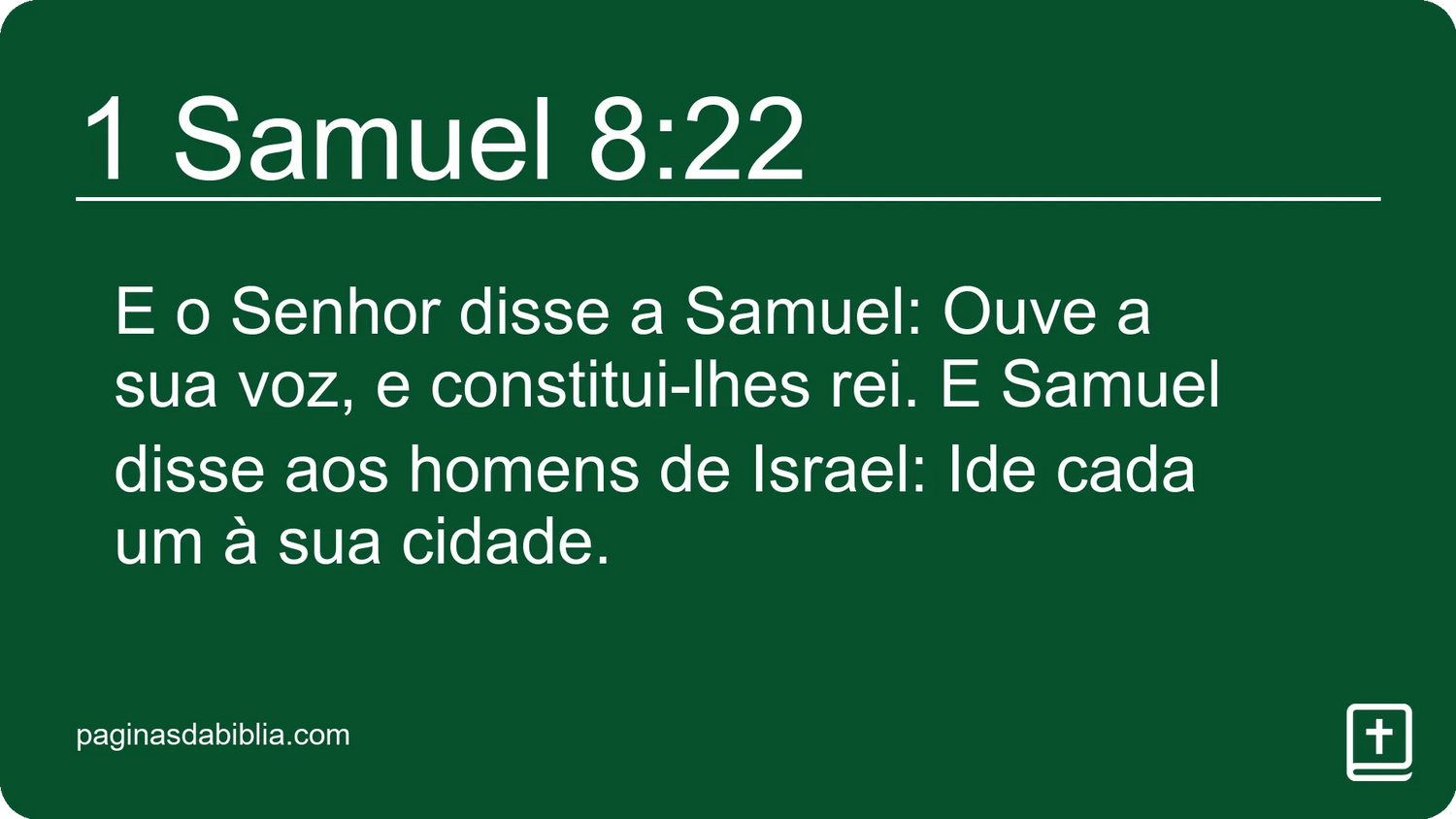 1 Samuel 8:22