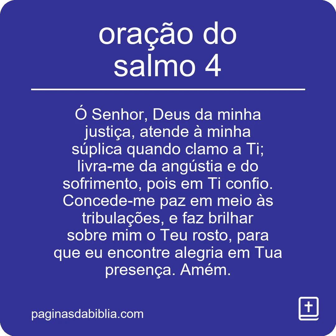 oração do salmo 4