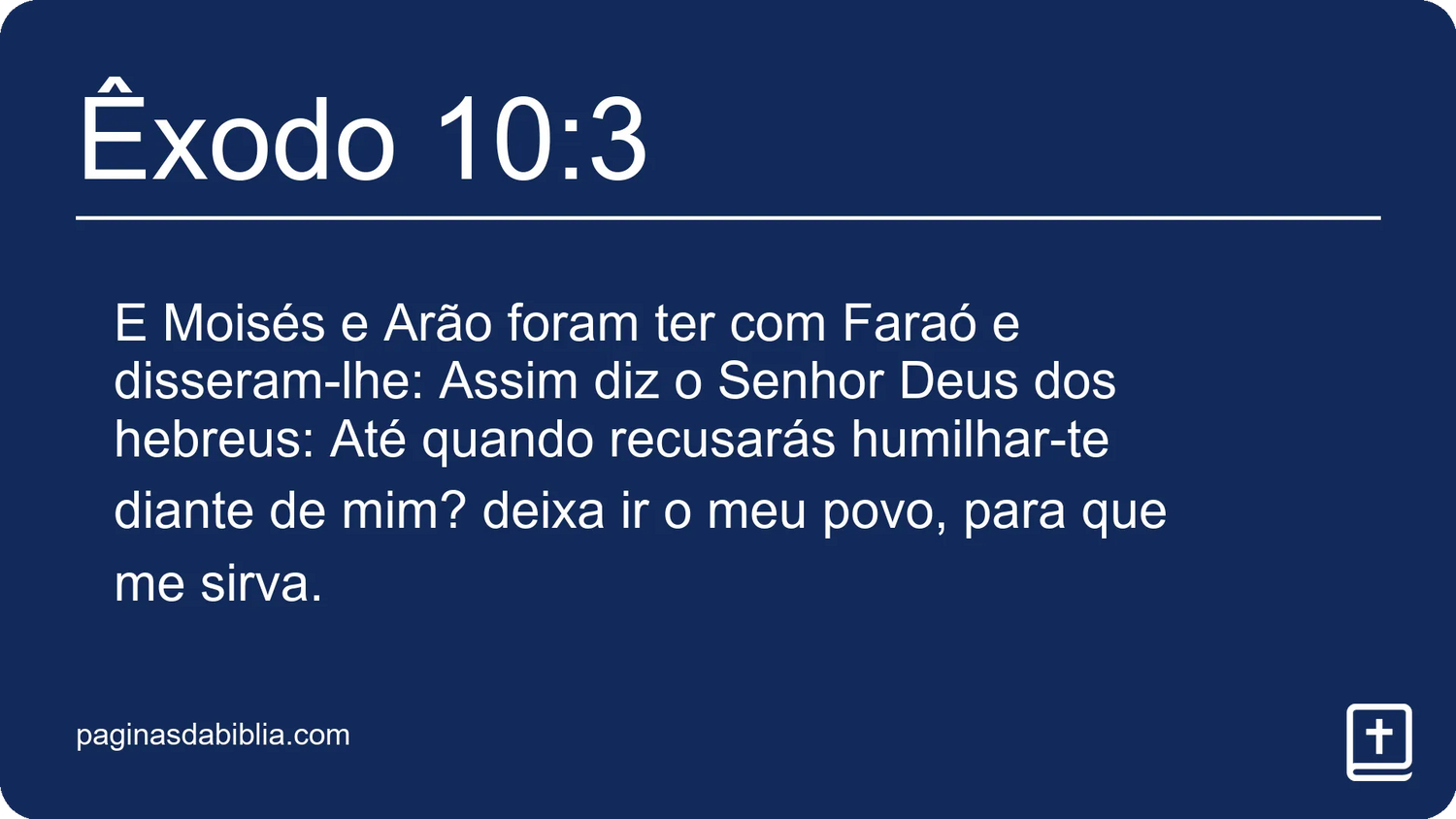 Êxodo 10:3