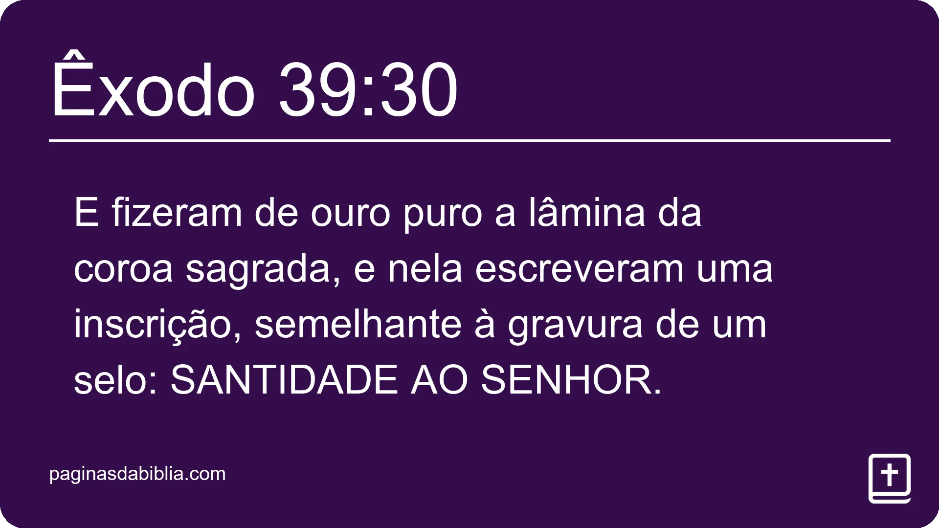 Êxodo 39:30