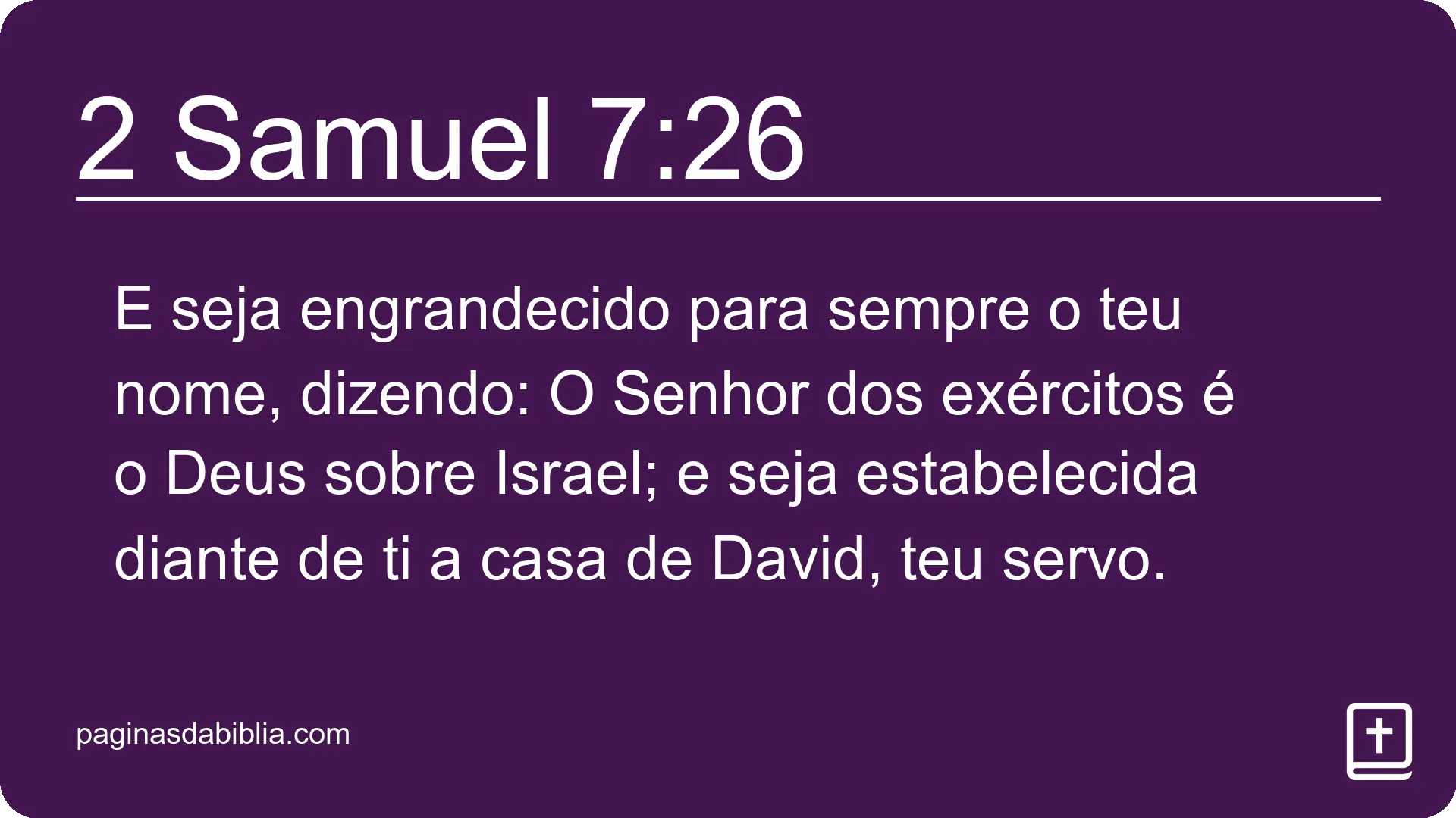 2 Samuel 7:26