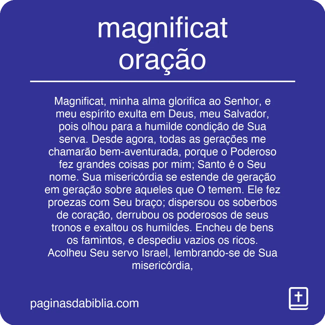 magnificat oração