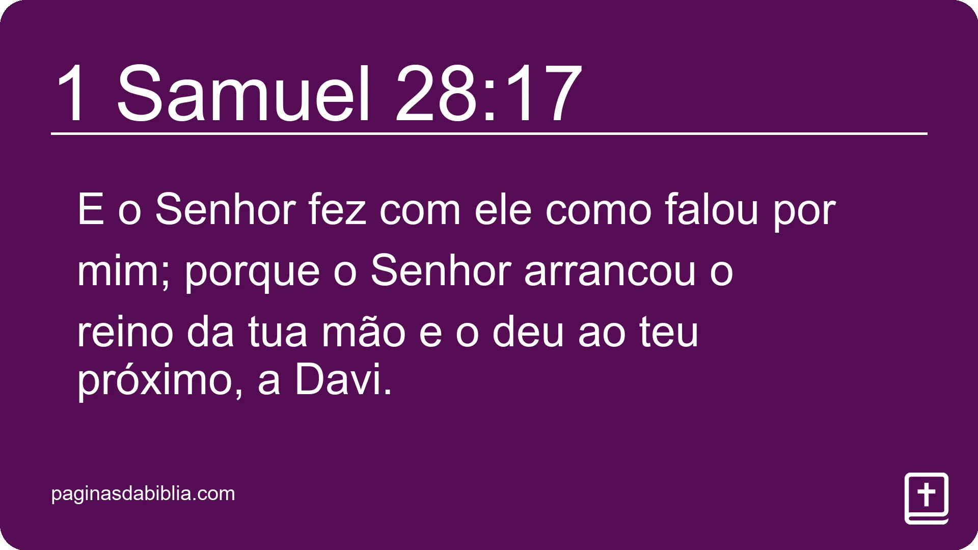 1 Samuel 28:17