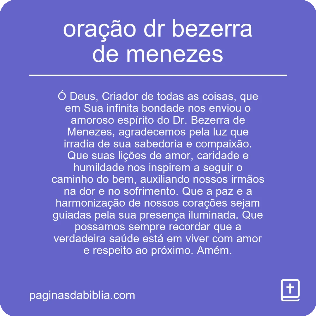 oração dr bezerra de menezes