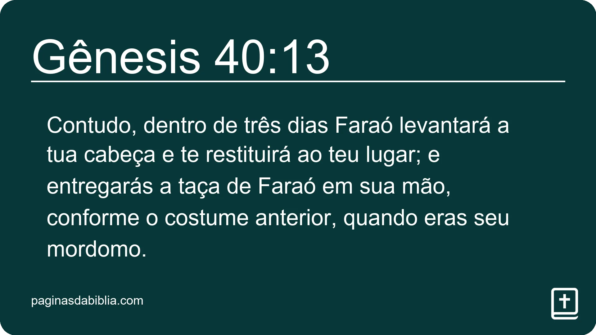 Gênesis 40:13