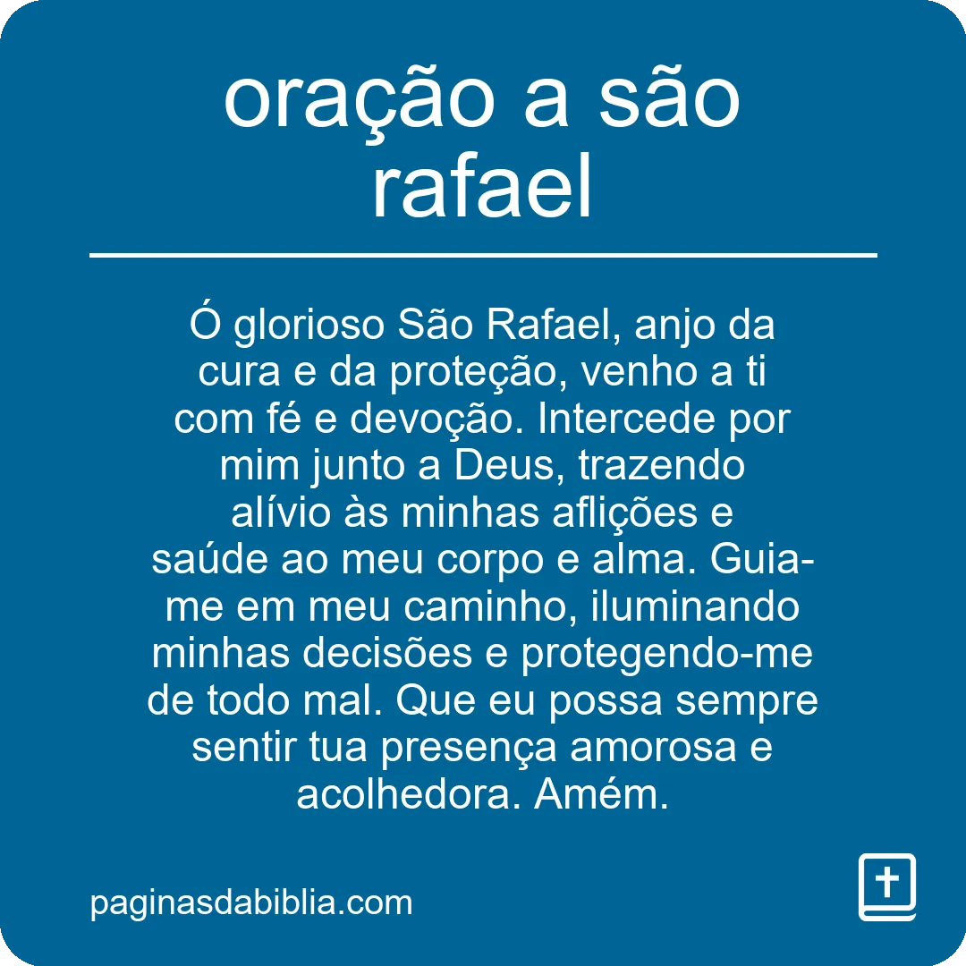 oração a são rafael