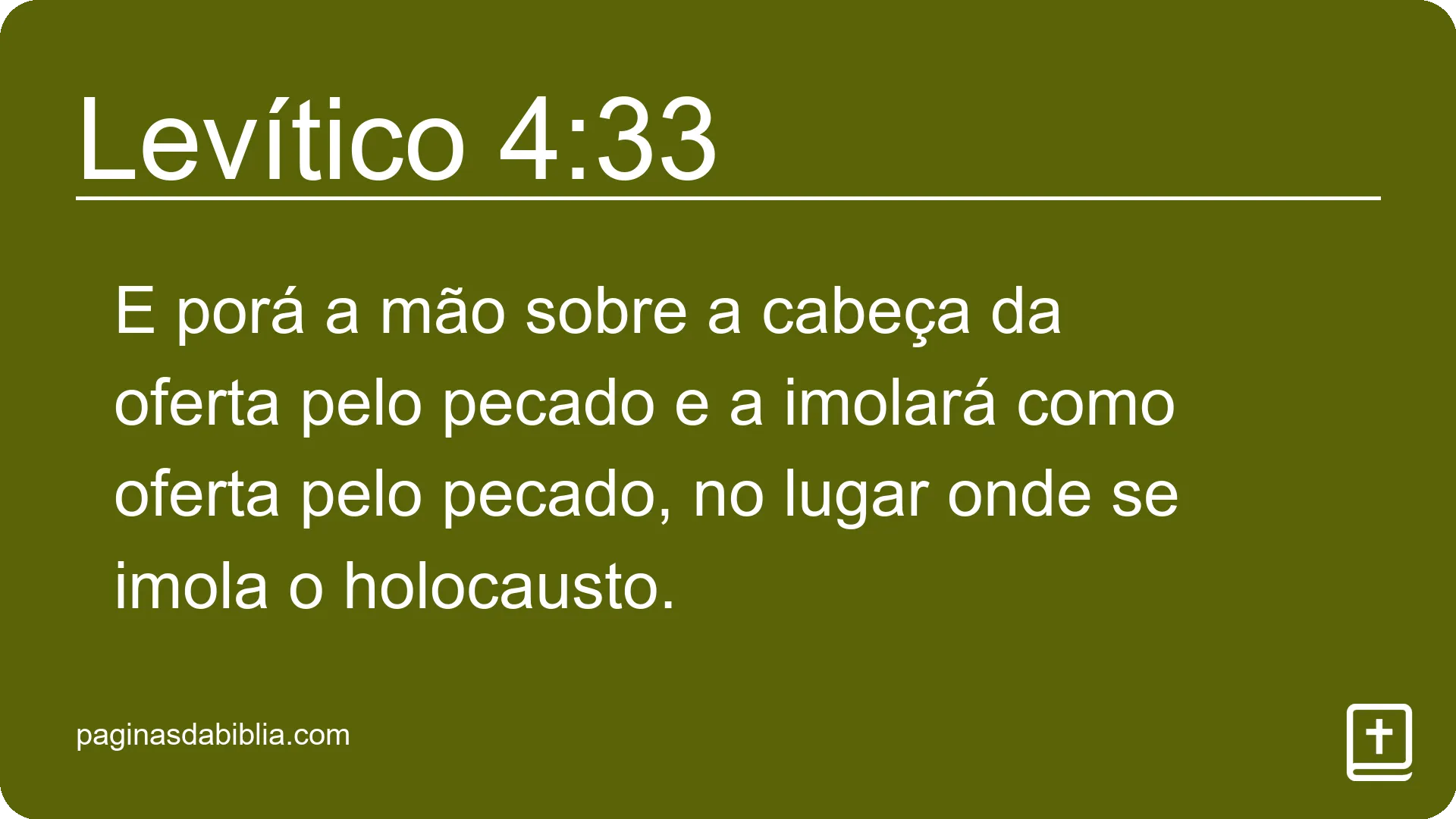 Levítico 4:33