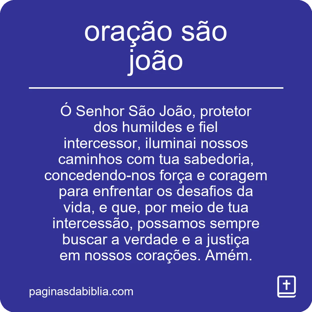 oração são joão