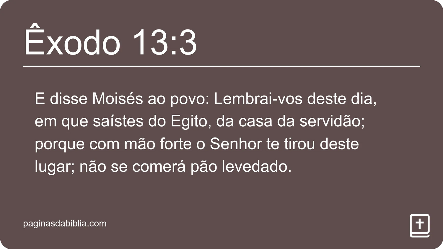 Êxodo 13:3