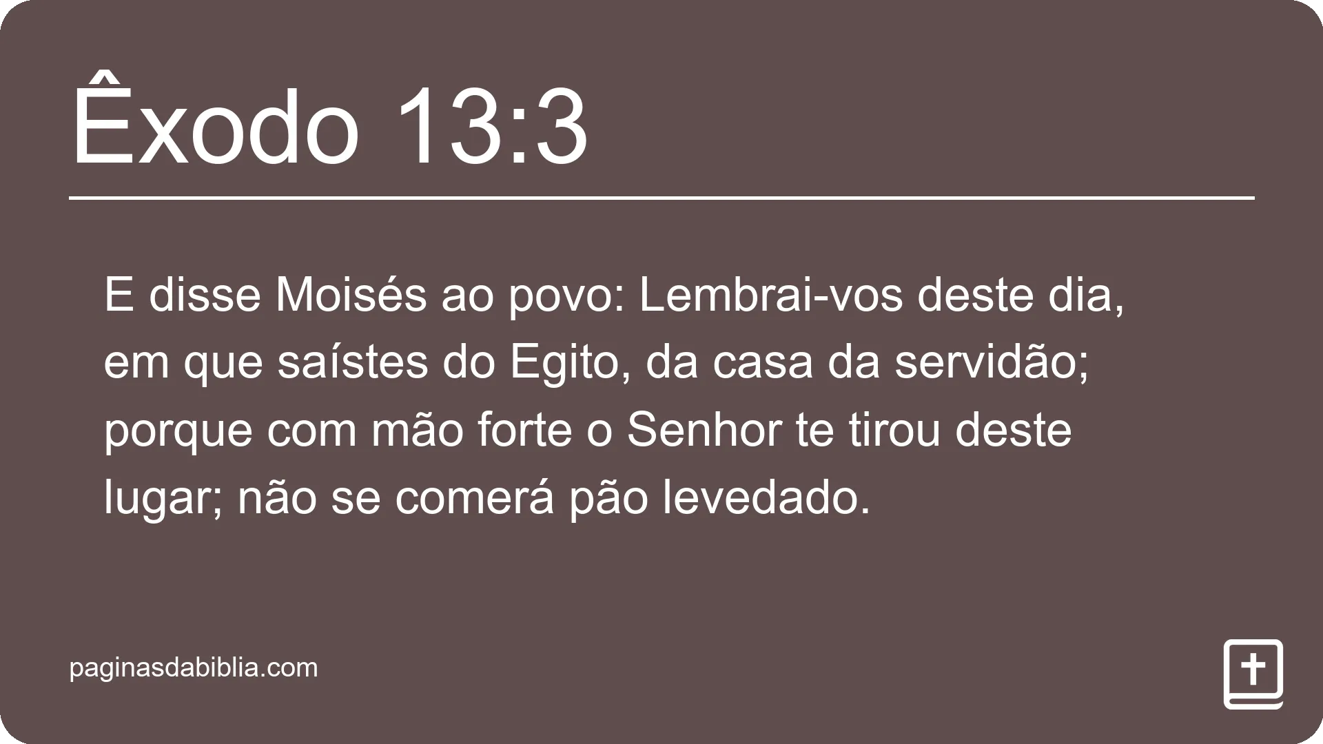 Êxodo 13:3