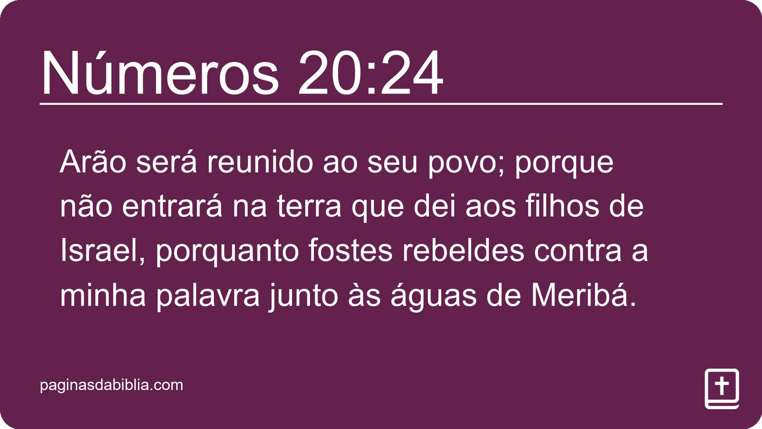 Números 20:24