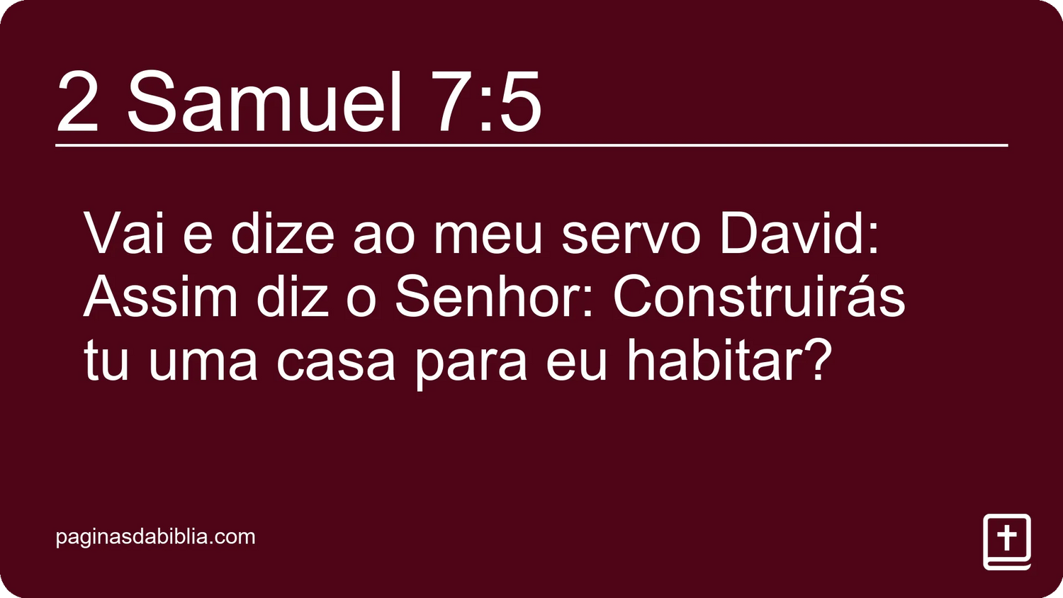 2 Samuel 7:5