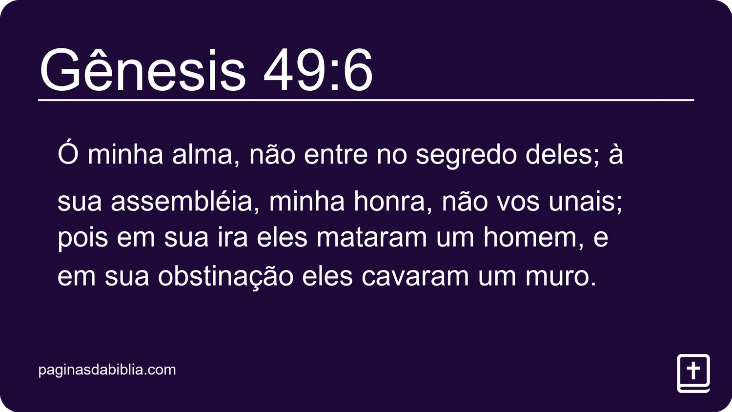 Gênesis 49:6