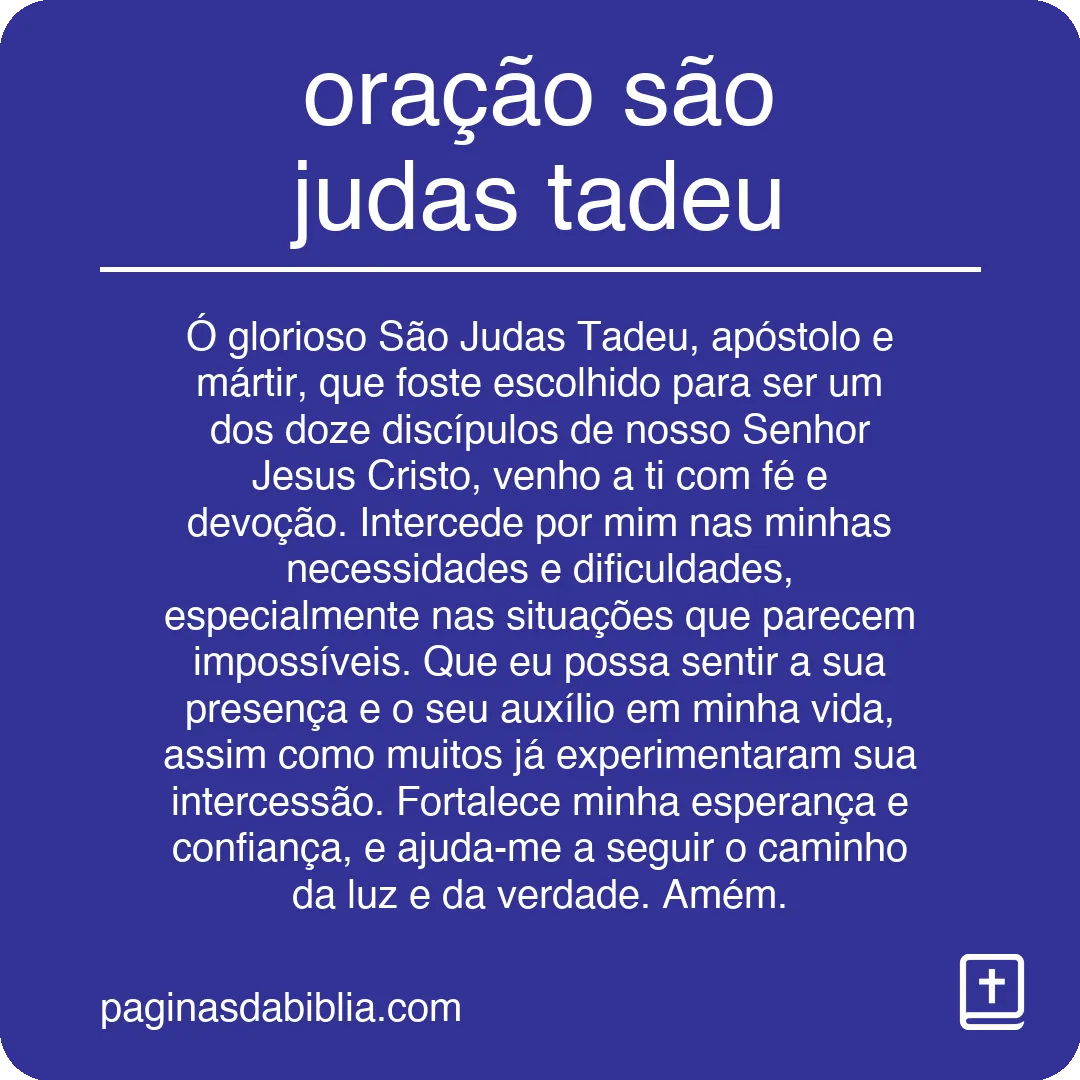 oração são judas tadeu